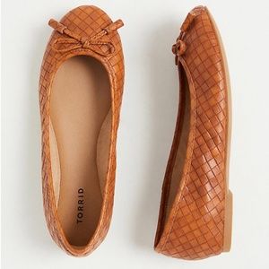 Torrid Women's Brown Faux Leather Box Ballet Flat